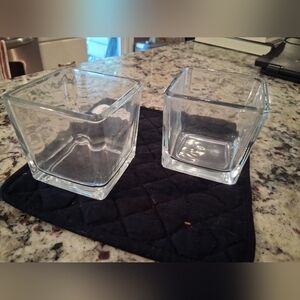 Elegant Clear Glass Candle Holders
